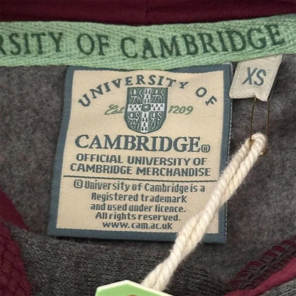 Cambridge University Official UK Hoodie Sweatshirt Size XS Womans Gray … - Picture 11 of 11